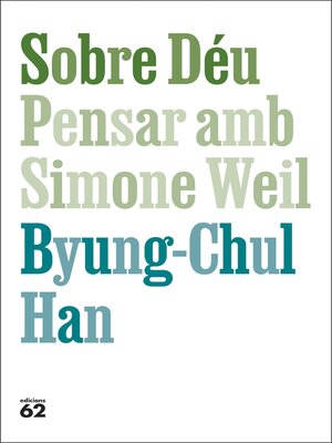 cover image of Sobre Déu. Pensar amb Simone Weil